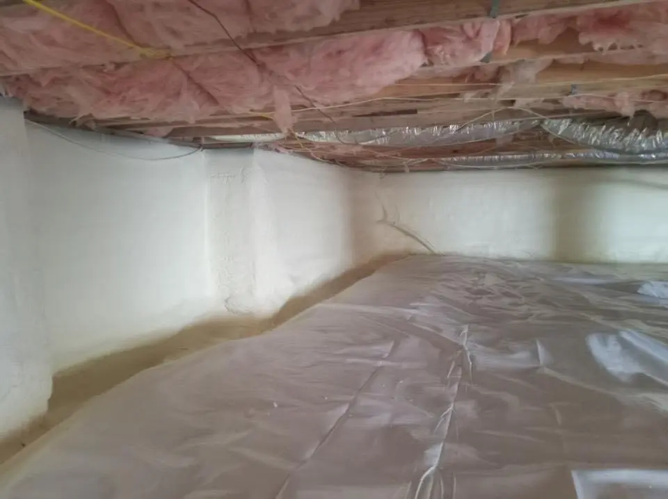 Crawl space encapsulation with closed-cell spray foam for Metal Roof Coating in Collinsville